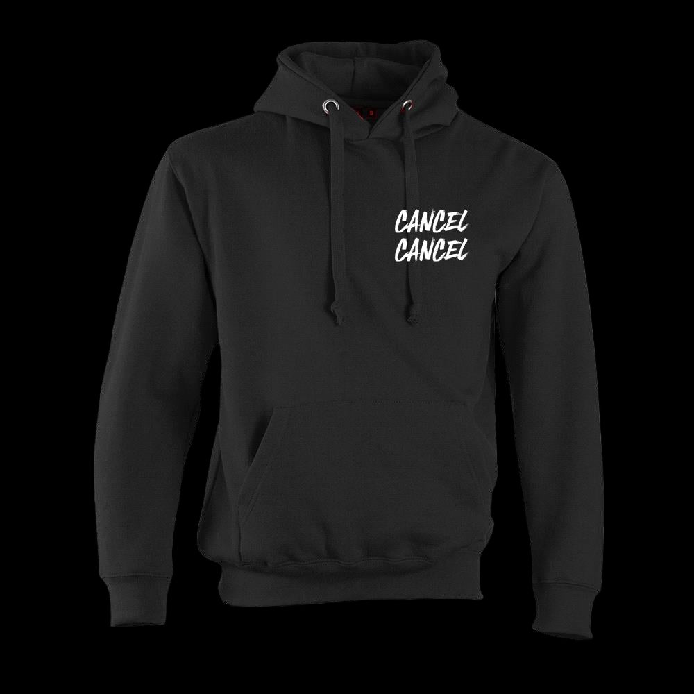PokeBhav "Cancel Cancel" Black Hoodies