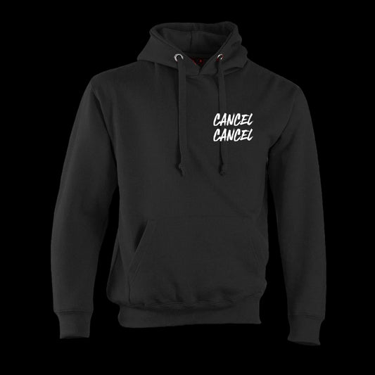 PokeBhav "Cancel Cancel" Black Hoodies